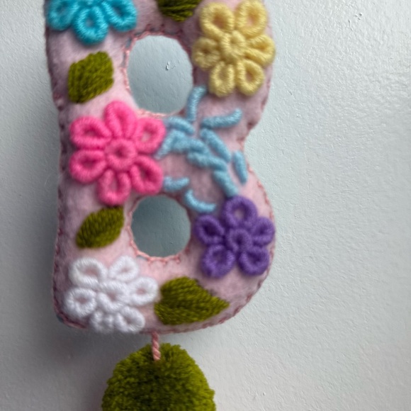 Floral Pink and Purple Wall Hanging Decor - Picture 3 of 6